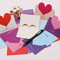 Вітальна листівка, Листівка до Дня Святого Валентина, Листівка Романтична, Листівка у формі серця, фото 2