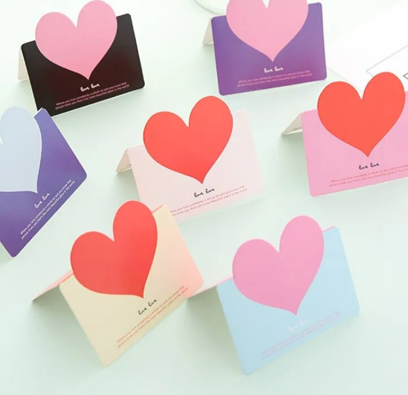 Вітальна листівка, Листівка до Дня Святого Валентина, Листівка Романтична, Листівка у формі серця, фото 1