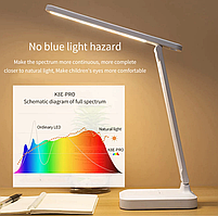 Світлодіодна перезарядна настільна лампа 4000 mAh з плавним затемненням, захист очей, фото 3
