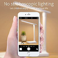 Світлодіодна перезарядна настільна лампа 4000 mAh з плавним затемненням, захист очей, фото 4
