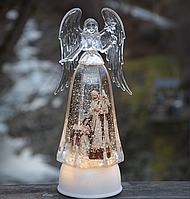 Рождественский фонарик в стиле ангела с младенцем ангелом Иисусом и Марией