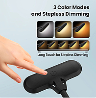 Лампа для читання що перезаряджається, книжковий світильник AXX з кліпсою, 11 світлодіодів,  лампа з індикатором заряду, фото 4