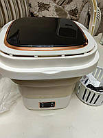 Портативна складна пральна машина з РК-дисплеєм, центрифуга для шкарпеток та нижньої білизни Бежева, фото 2