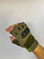 Туристичні рукавички безпалі Oakley Олива, фото 2