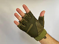 Туристичні рукавички безпалі Oakley Олива, фото 9