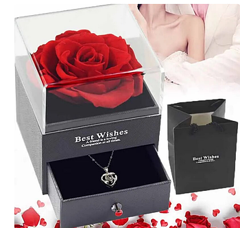 Подарункова коробка для прикрас - Троянда