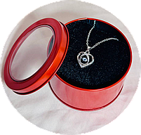 Намисто з красивим кулоном у вигляді серця, намисто з нержавіючої сталі, подарунок для коханої, намисто зі стразами з кристалом,, фото 4