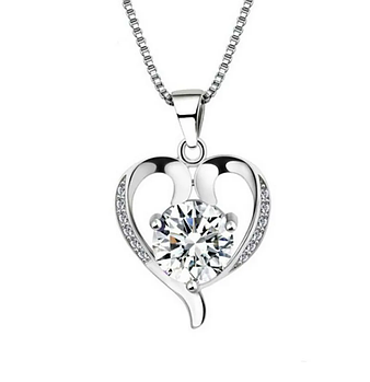 Розкішне жіноче намисто з великим каменем у вигляді серця, намисто з нержавіючої сталі, подарунок на день Святого Валентина