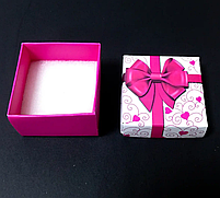 Подарункова коробочка для кілець і сережок, рожева, фото 5