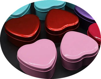 Металеві коробочки для біжутерії, серце