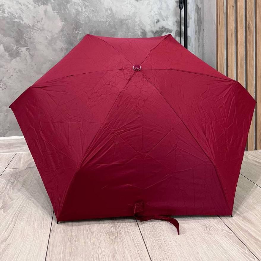 Міні-кишенькова парасолька від дощу темно-червоний, фото 1