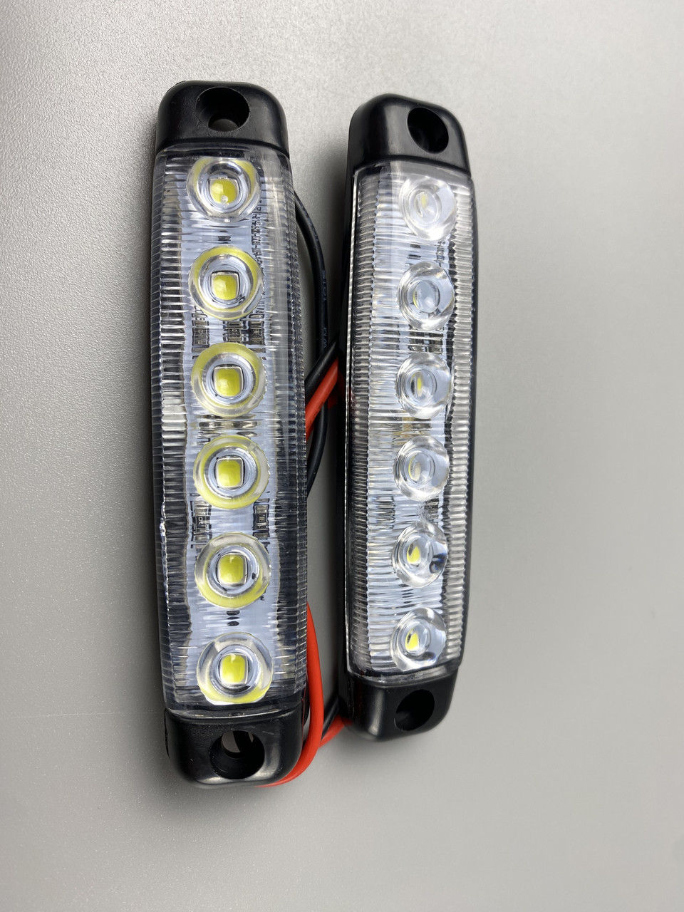 Фонарь LED габаритный светодиодный 24V IP67 6 led диодов SMD белый , оптическая линза + крепление для авто - фото 2 - id-p2038373535