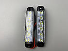 Ліхтар LED габаритний світлодіодний 24V IP67 6 led діодів SMD білий , оптична лінза + кріплення для авто, фото 9