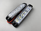 Ліхтар LED габаритний світлодіодний 24V IP67 6 led діодів SMD білий , оптична лінза + кріплення для авто, фото 8