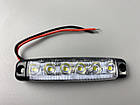 Ліхтар LED габаритний світлодіодний 24V IP67 6 led діодів SMD білий , оптична лінза + кріплення для авто, фото 7