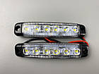 Ліхтар LED габаритний світлодіодний 24V IP67 6 led діодів SMD білий , оптична лінза + кріплення для авто, фото 10