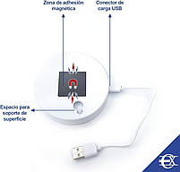 Світло з датчиком руху, USB акумуляторний нічник 2 шт., фото 2