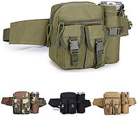 Сумка на пояс олива з відділом під пляшку, фото 2