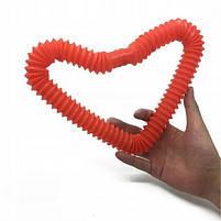 Розвивальна дитяча іграшка гофровані трубки-антистрес поп туб розтяжна 20-75 см Pop Tube 1 ШТ, фото 10