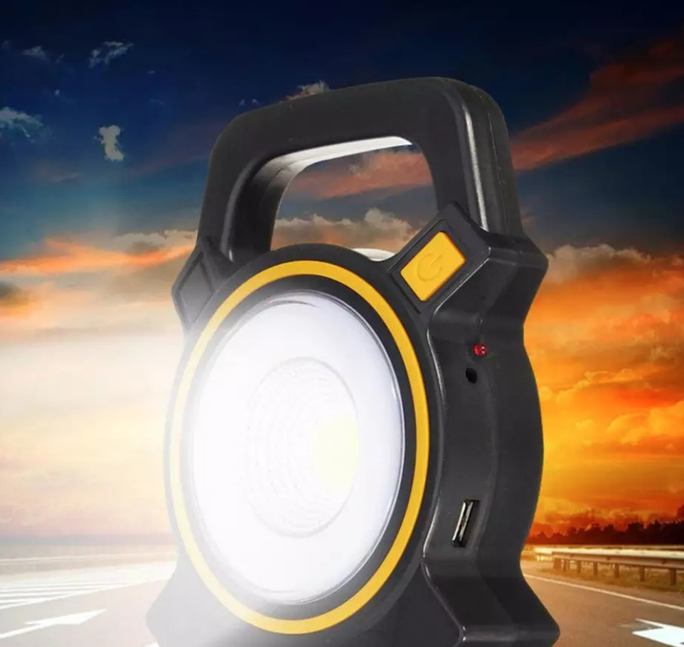 Ліхтар COB Світлодіодний W815-1. Ліхтар для кемпінгу із сонячною панеллю, фото 1