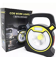 Ліхтар COB Світлодіодний W815-1. Ліхтар для кемпінгу із сонячною панеллю, фото 2