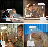 Світлодіодна настільна лампа що перезаряджається з аккумулятором 3600 mAh, фото 3