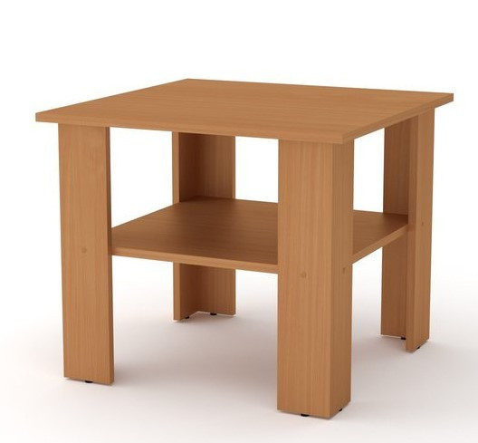 Квадратний Журнальний Стіл Мадрид Бук (60х50х60 см), фото 1