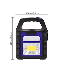 Портативний ліхтар, що перезаряджається, зарядка від сонця і від USB, фото 4