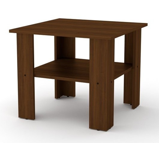 Квадратний Журнальний Стіл Мадрид Горіх екко (60х50х60 см), фото 1