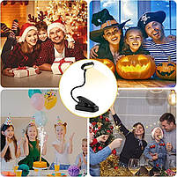 Лампа для читання акумуляторна, 5 світлодіодів із 3 режимами яскравості, фото 3