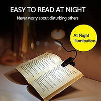 Лампа для читання акумуляторна, 5 світлодіодів із 3 режимами яскравості, фото 4