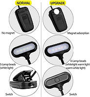 Лампа для читання акумуляторна, 5 світлодіодів із 3 режимами яскравості, фото 5