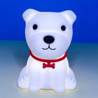 Детский силиконовый ночник светильник в виде собачки Щенок Puppy, белый