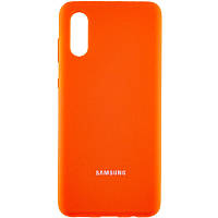 Чохол Silicone Cover Full Protective (AA) для Samsung Galaxy A02 Жовтогарячий/Neon Orange