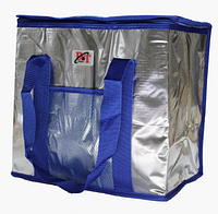 Термосумка, сумка холодильник D&T Smart 4248 (26л, 36 х 22 х 33 см), серая с синим