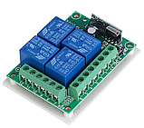 Модуль дистанційного керування 433МГц 4 канали 12 В + 1 пульт, фото 2