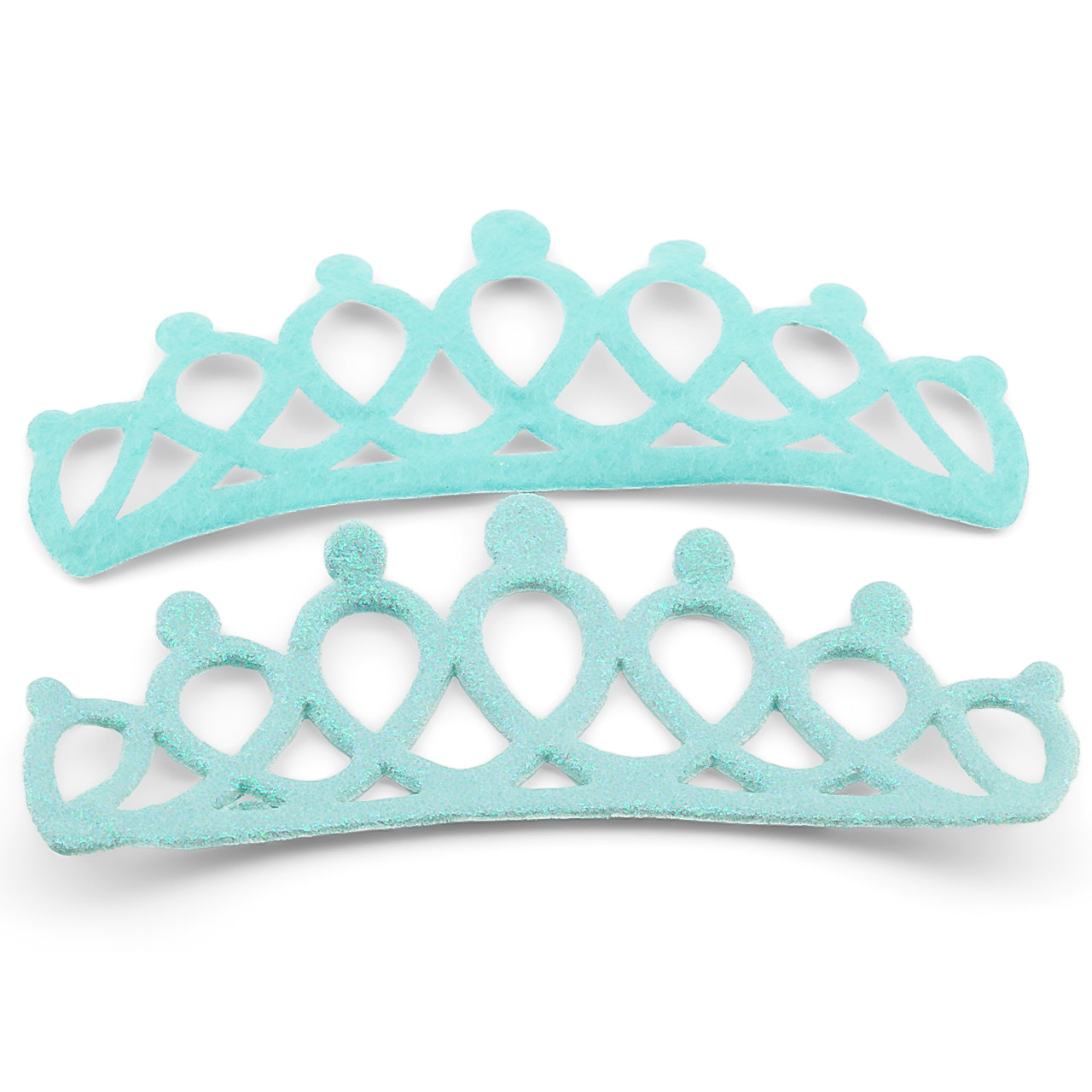 Аплікація пришивна нашивка Діадема 12,8х5,8 см 2 шт. Бірюзовий, фото 1