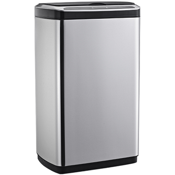 Сенсорне відро для сміття JAH 30 л прямокутне з внутрішнім відром срібний металік