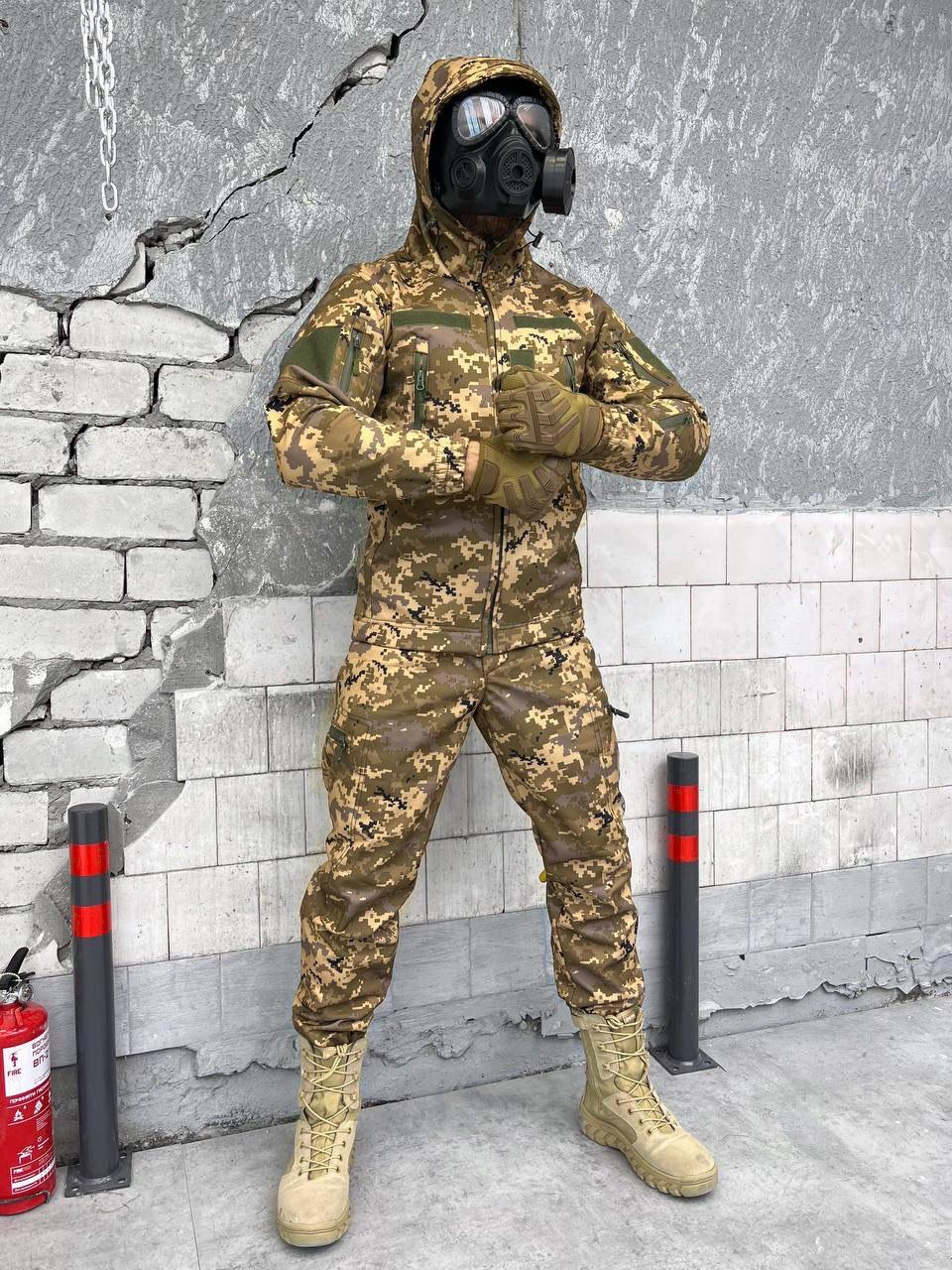 Военный тактический костюм Aura, армейская камуфляжная форма Пиксель, Форменная одежда зимняя Софтшел - фото 7 - id-p2038397427