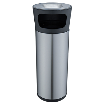 Урна з попільничкою JAH 20 л кругла срібний металік