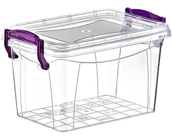 Контейнер на засувках глибокий 1 л прозорий