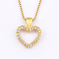 Кулон з цепочкою у формі серця, біжутерія для жінок, жіночі намиста, біжутерія для жінок, фото 2