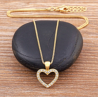 Кулон з цепочкою у формі серця, біжутерія для жінок, жіночі намиста, біжутерія для жінок, фото 3