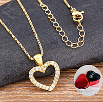 Кулон з цепочкою у формі серця, біжутерія для жінок, жіночі намиста, біжутерія для жінок, фото 4