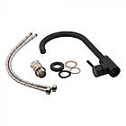 Раковина кухонна Lidz H5050B чорна в складі зі змішувачем, сифоном, килимком і кошиком, фото 10