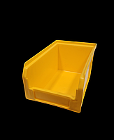 Контейнер ящик пластиковый ЛЮКС для болтов гаек Желтый, размер 701, 230х150х120