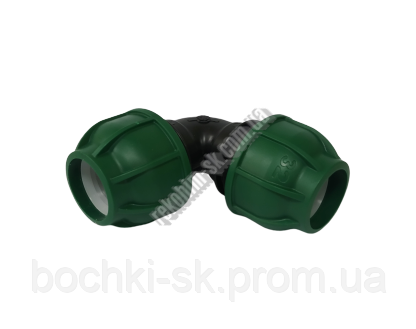 Коліно затискне пластикове 25 мм, фото 1