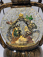 Різдвяний ліхтар зі снігом та різдвяною інсталяцією, фото 2