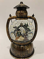 Різдвяний ліхтар зі снігом та різдвяною інсталяцією, фото 3