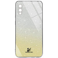 TPU+Glass чехол Swarovski Full Camera для Samsung Galaxy A02